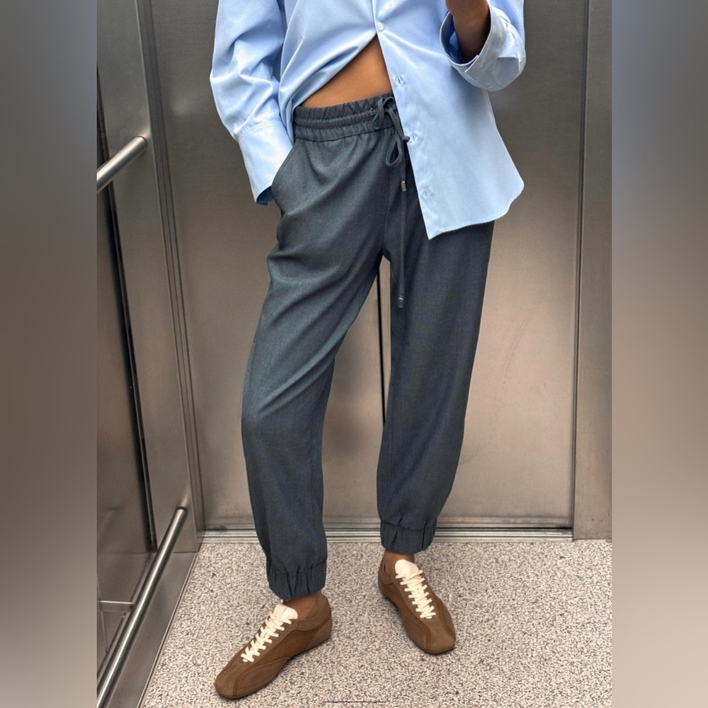 ZARA CUFFED HEM JOGGING PANTS   
Color: Indigo * Size: M